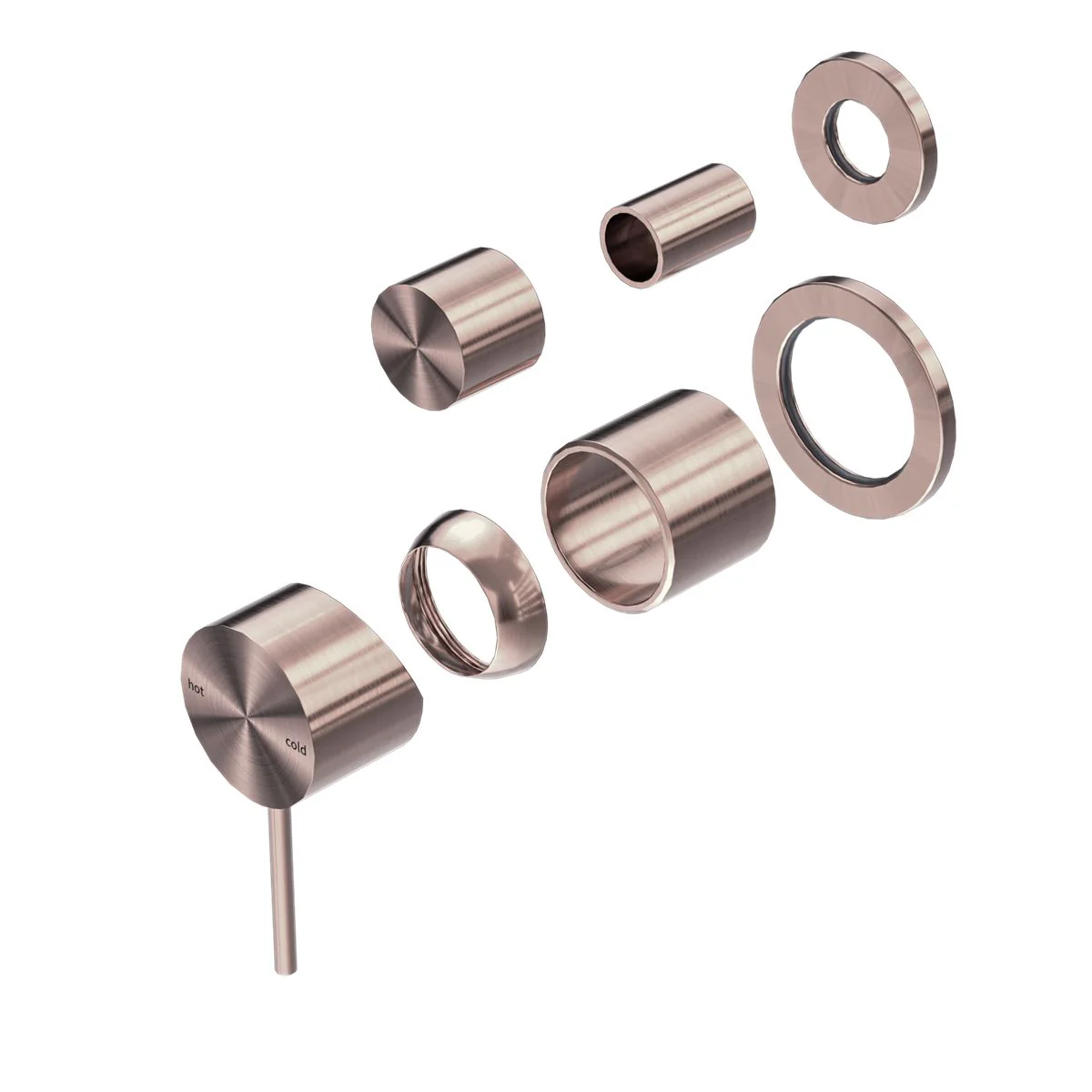 Nero Mecca Shower Mixer With Diverter Separate Back Plate (Trim Kit Only) - Brushed Bronze
