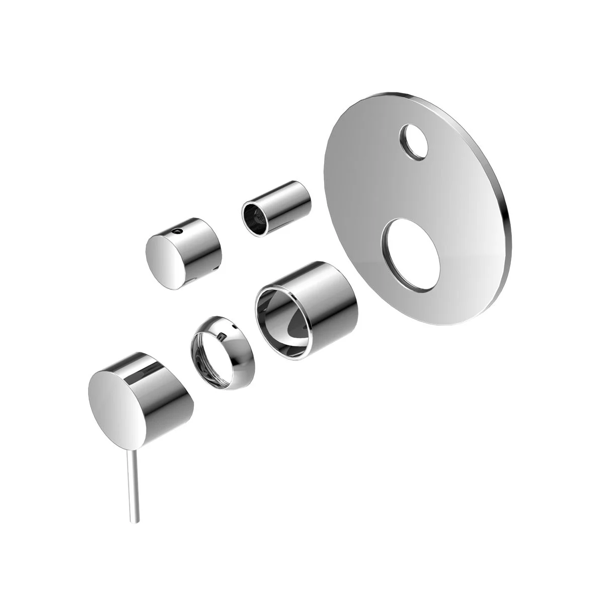 Nero Mecca Shower Mixer With Diverter (Trim Kit Only) - Chrome