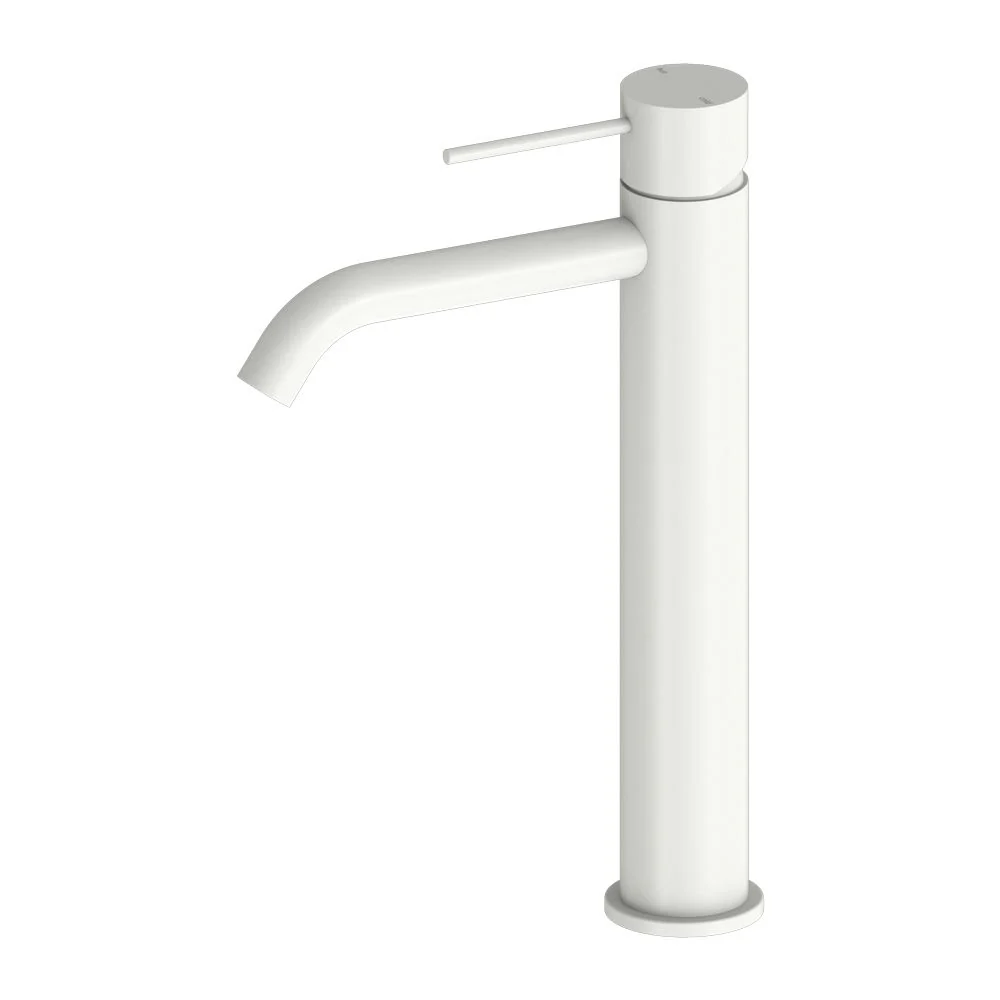Nero Mecca Tall Basin Mixer - White Matte