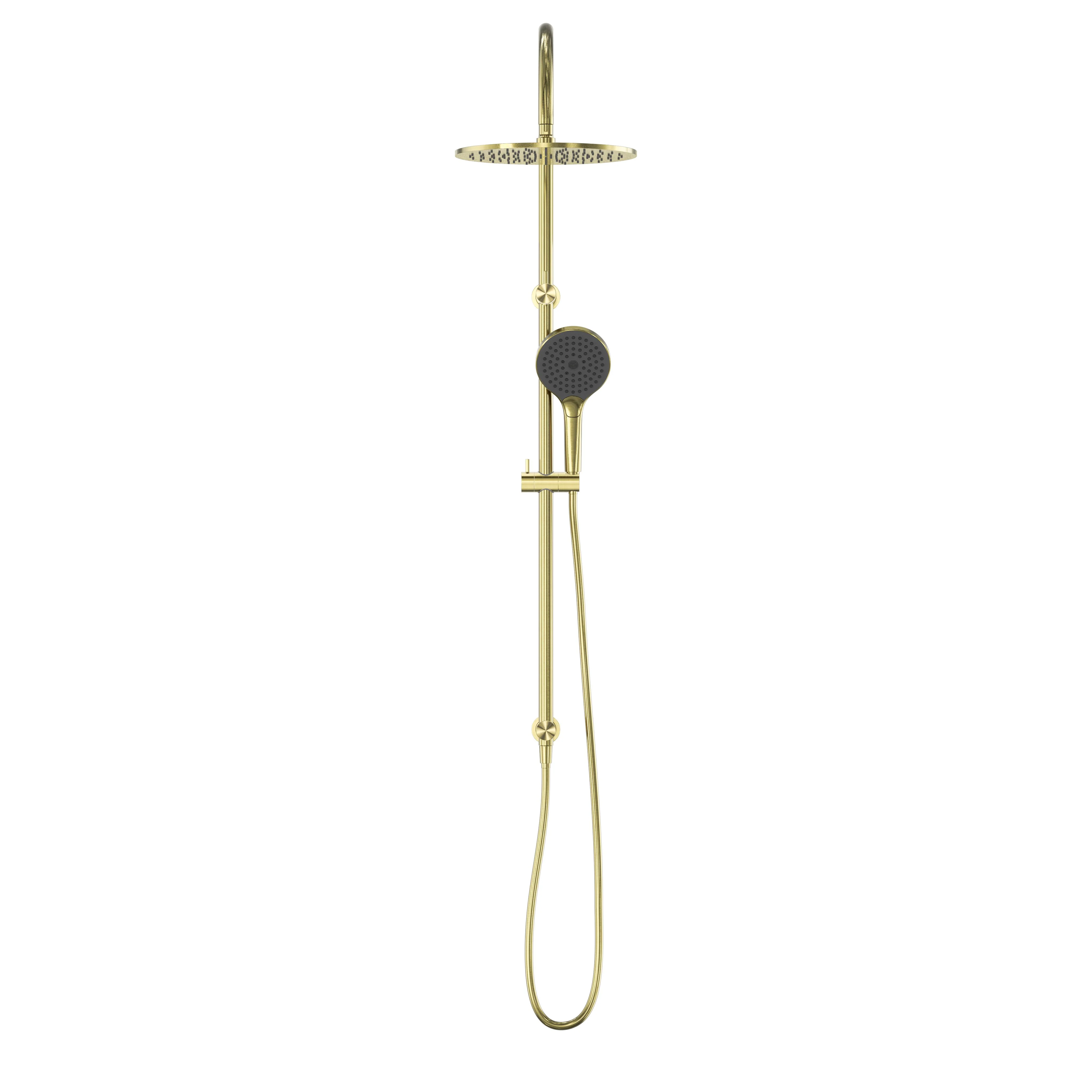 Nero Mecca Twin Shower With Air Shower II - Brushed Gold - Image 2