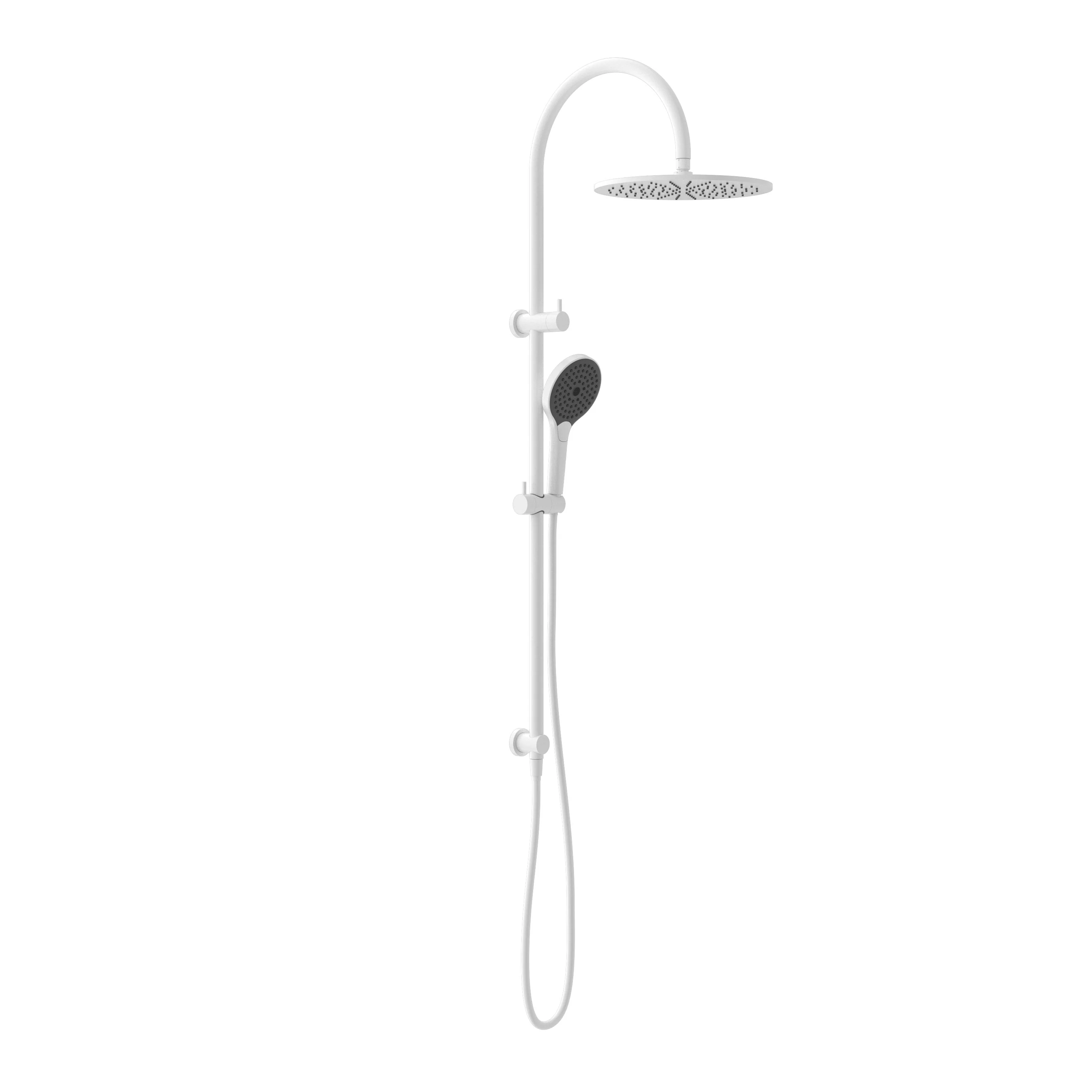 Nero Mecca Twin Shower With Air Shower II - White Matte