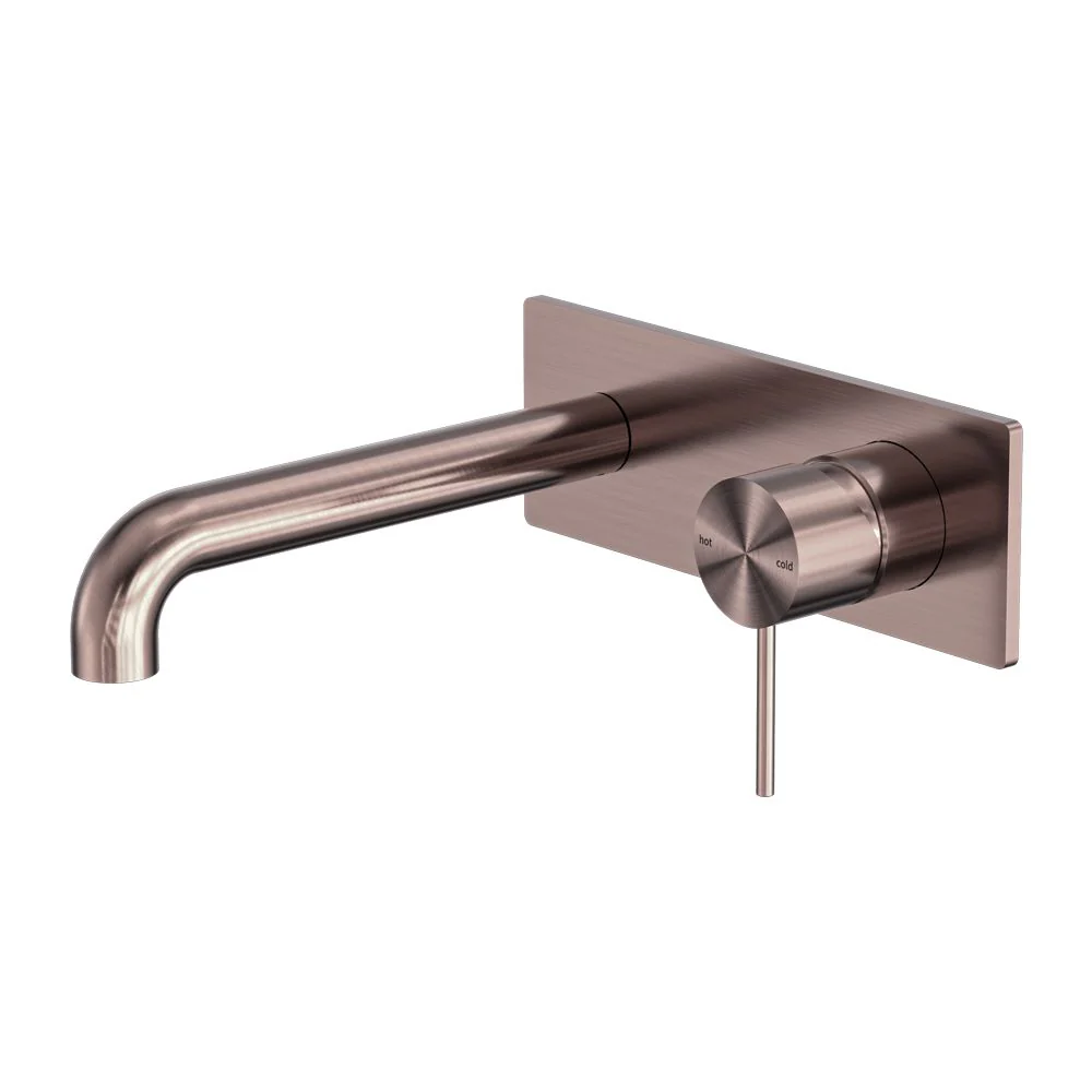 Nero Mecca Wall Basin/Bath Mixer - Brushed Bronze