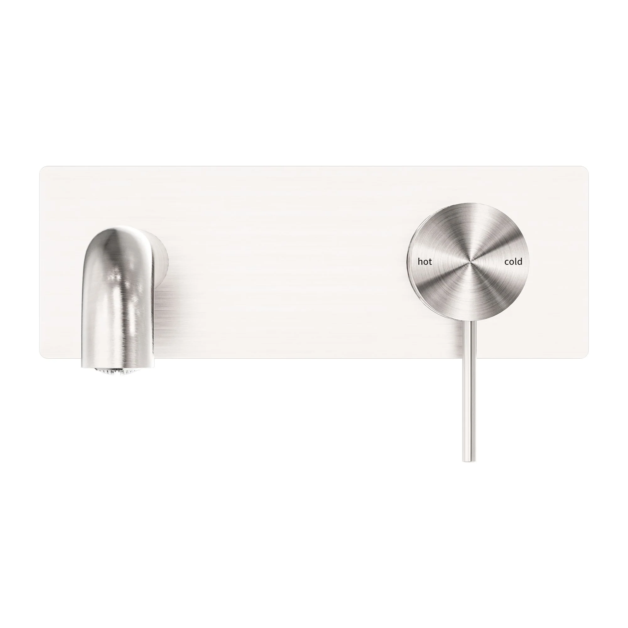 Nero Mecca Wall Basin/Bath Mixer - Brushed Nickel - Image 2