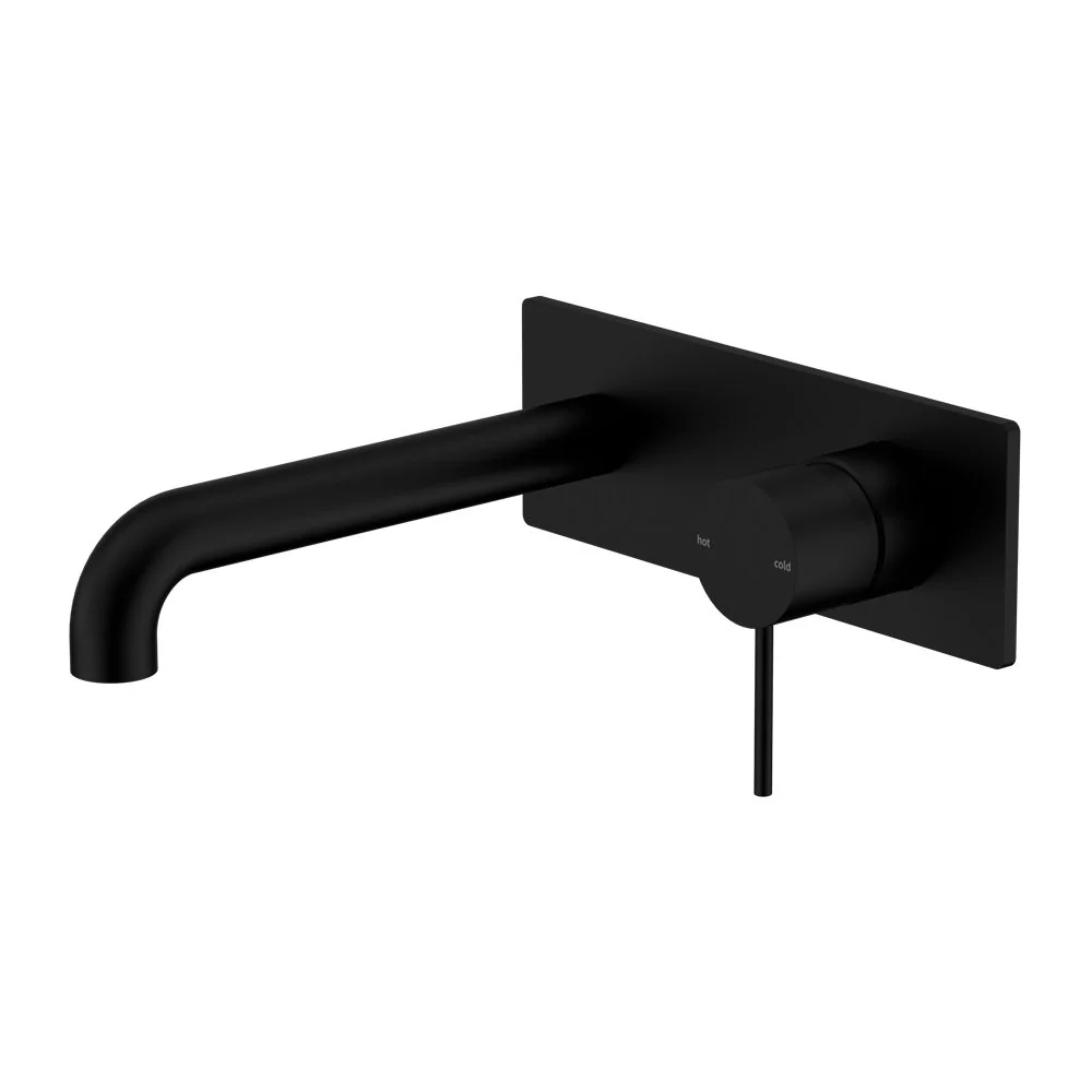 Nero Mecca Wall Basin/Bath Mixer - Black Matte