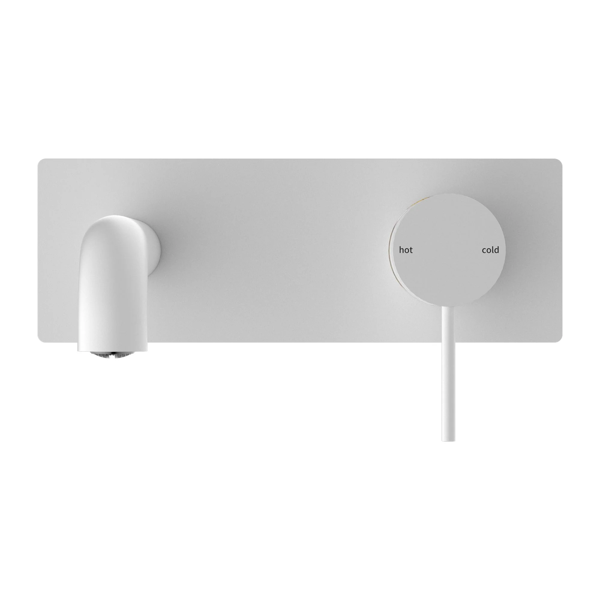 Nero Mecca Wall Basin/Bath Mixer - White Matte - Image 2