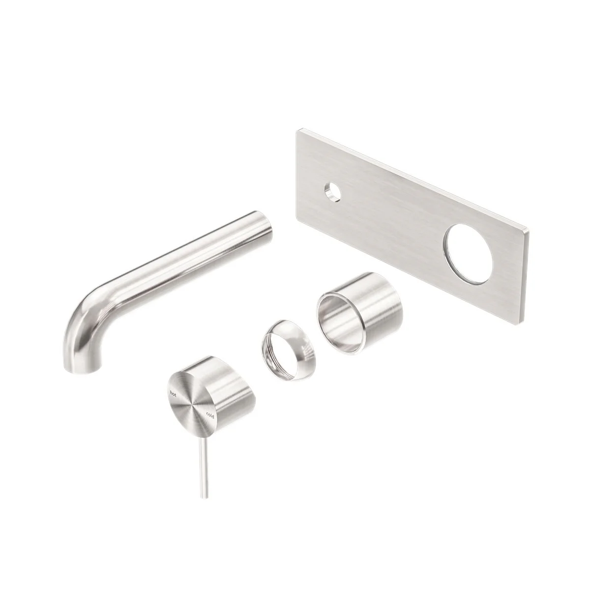 Nero Mecca Wall Basin/Bath Mixer (Trim Kit Only) - Brushed Nickel