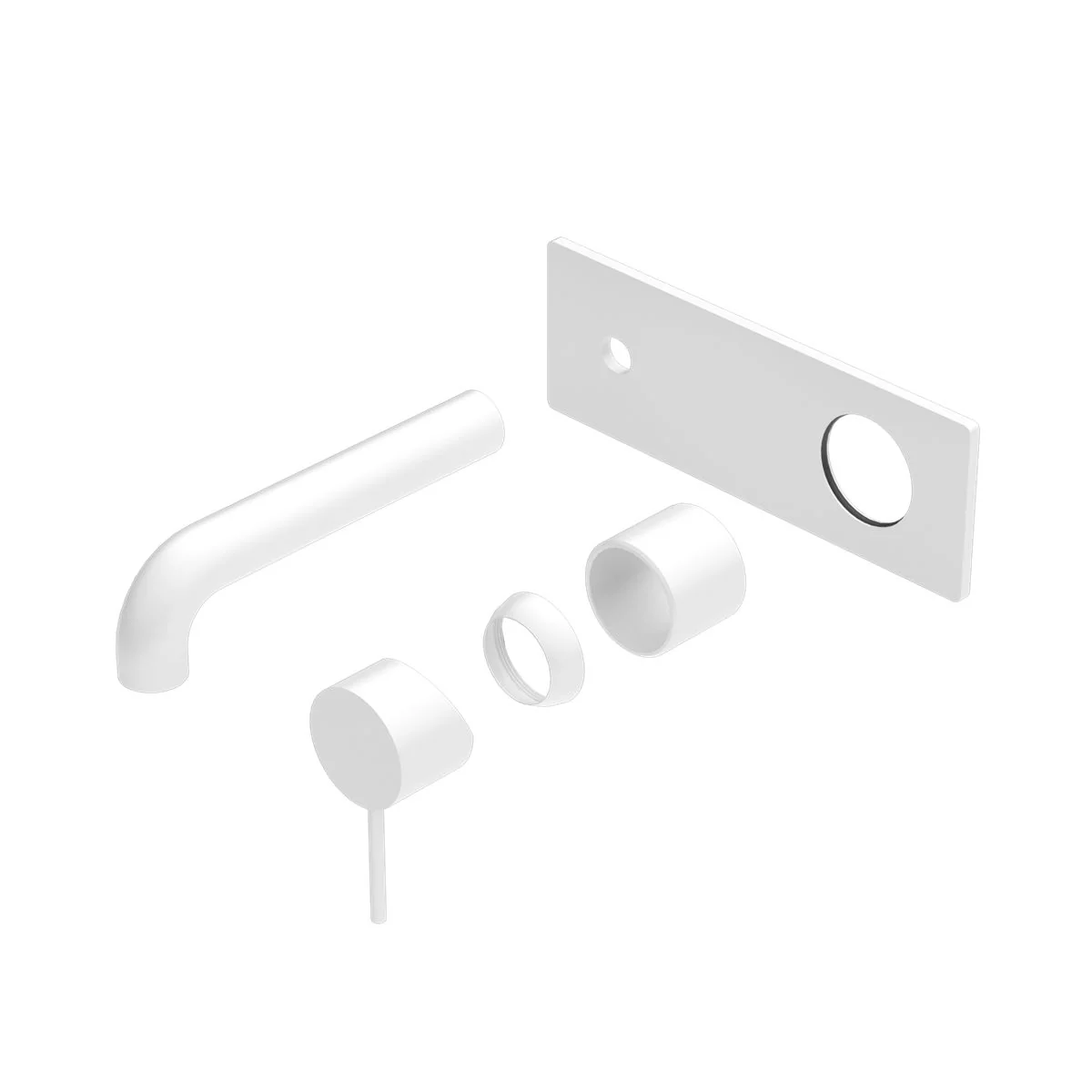 Nero Mecca Wall Basin/Bath Mixer (Trim Kit Only) - White Matte