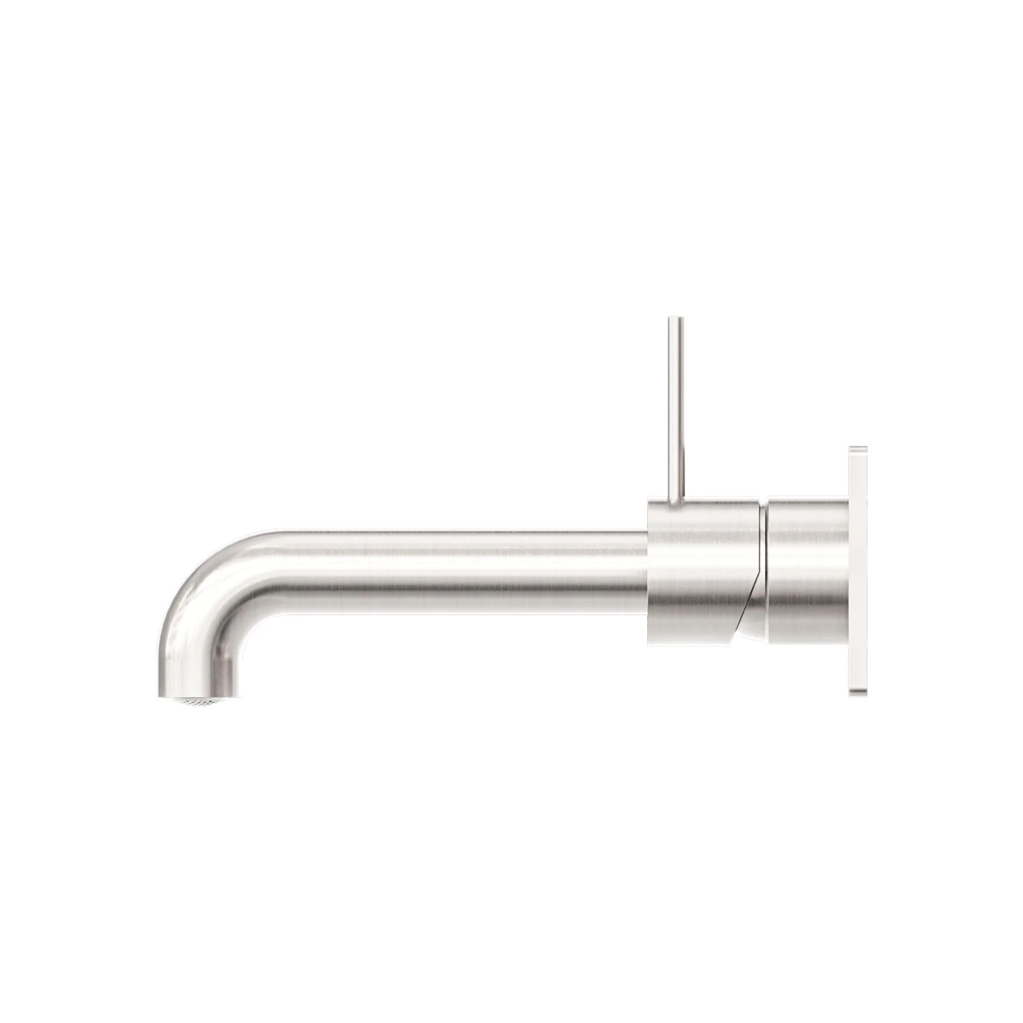 Nero Mecca Wall Basin/Bath Mixer Handle Up - Brushed Nickel - Image 3