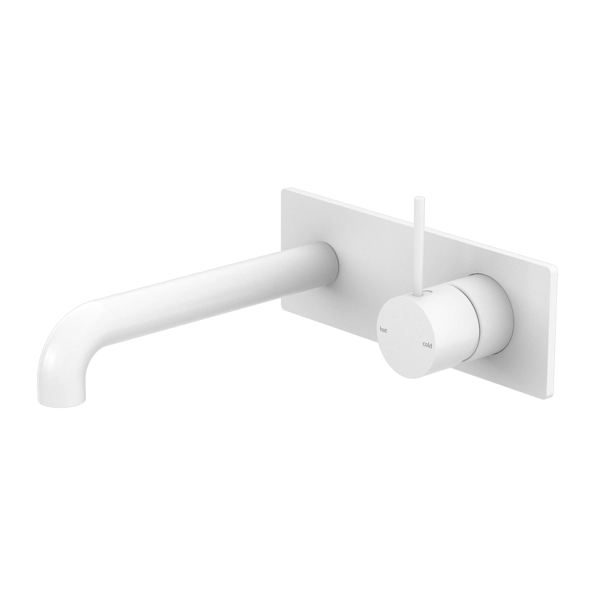 Nero Mecca Wall Basin/Bath Mixer Handle Up - White Matte