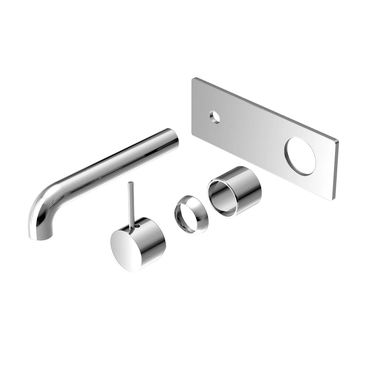 Nero Mecca Wall Basin/Bath Mixer Handle Up (Trim Kit Only) - Chrome
