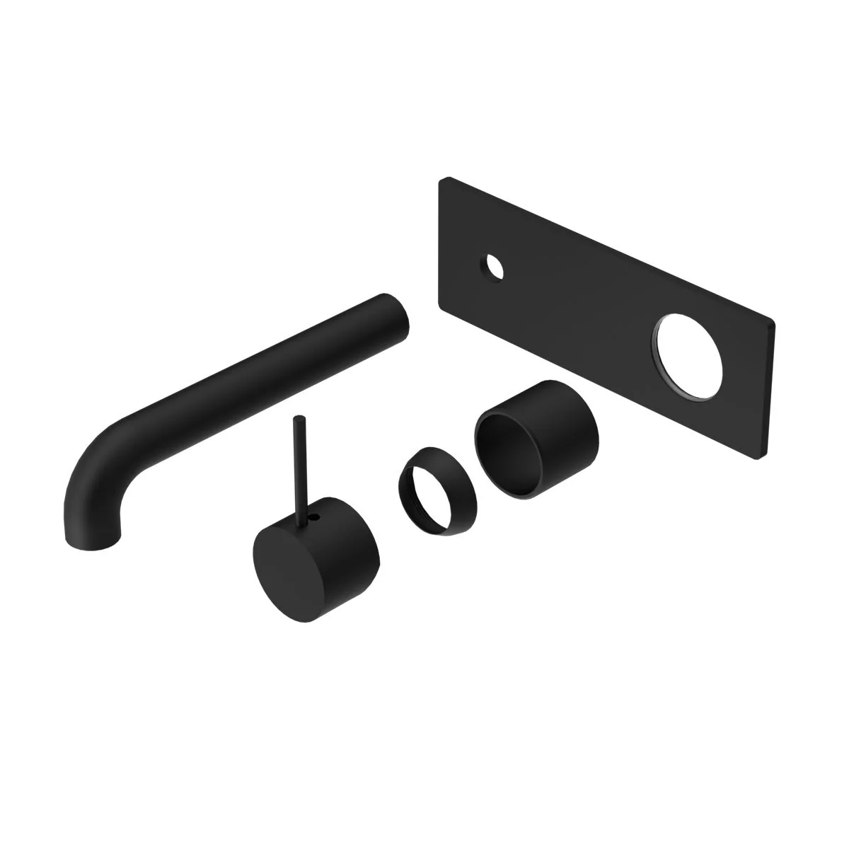 Nero Mecca Wall Basin/Bath Mixer Handle Up (Trim Kit Only) - Black Matte