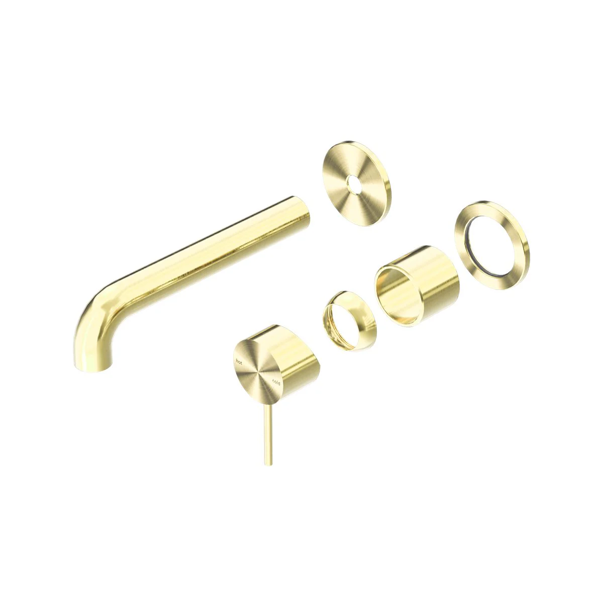Nero Mecca Wall Basin/Bath Mixer Separate Back Plate (Trim Kit Only) - Brushed Gold