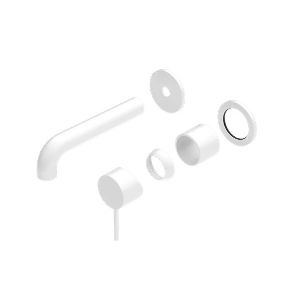 Nero Mecca Wall Basin/Bath Mixer Separate Back Plate (Trim Kit Only) - White Matte