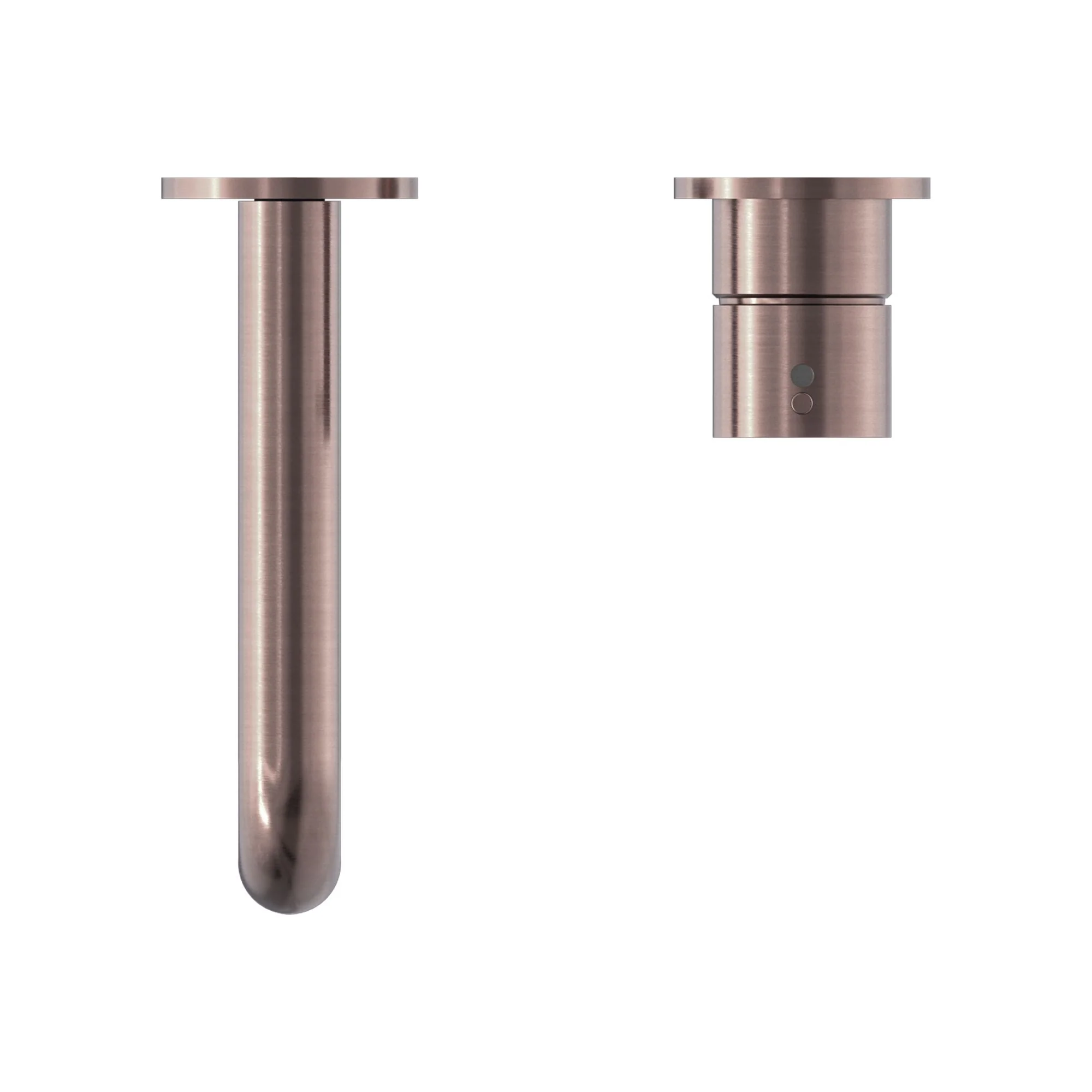 Nero Mecca Wall Basin/Bath Mixer Separate Back Plate Handle Up - Brushed Bronze - Image 4