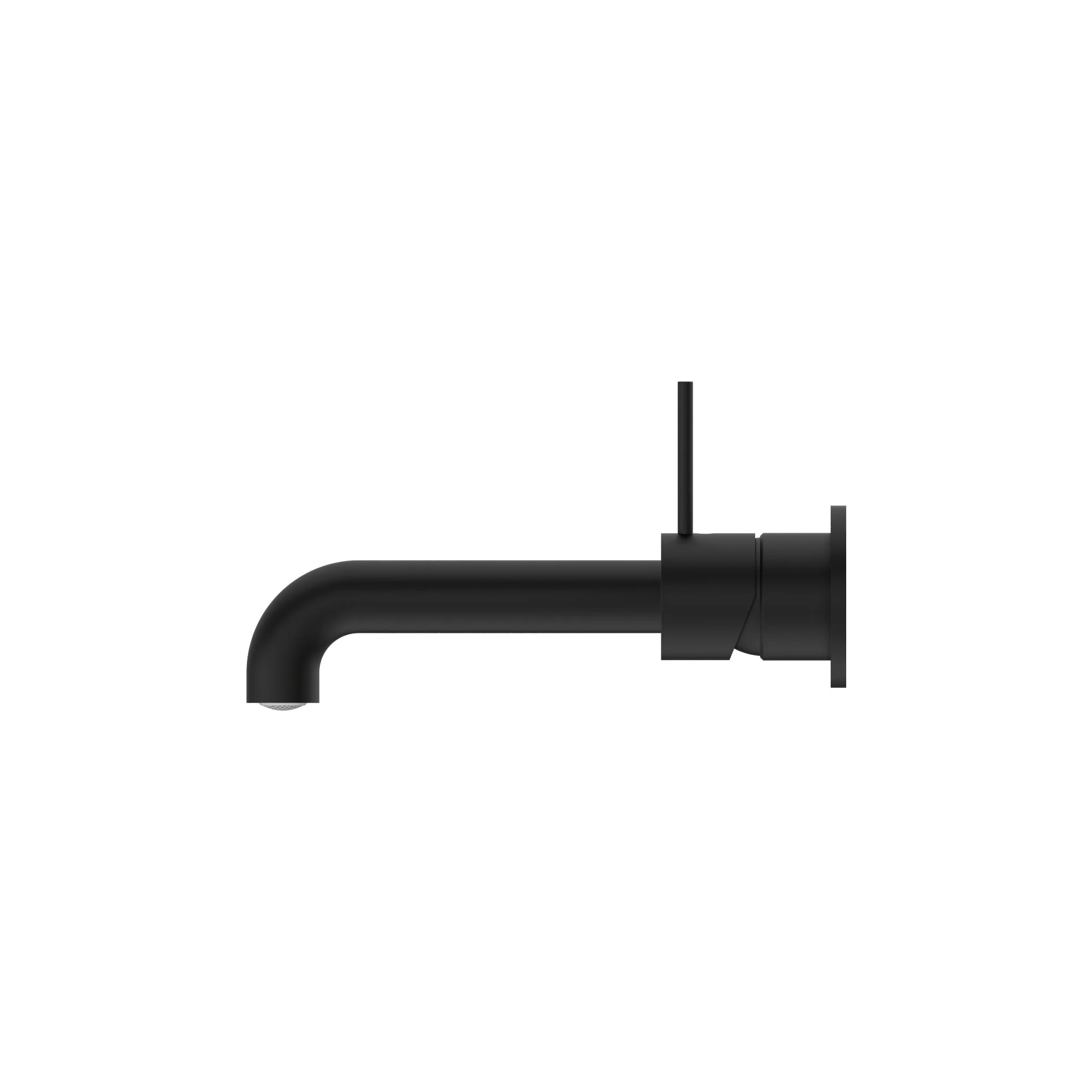 Nero Mecca Wall Basin/Bath Mixer Separate Back Plate Handle Up - Black Matte - Image 2