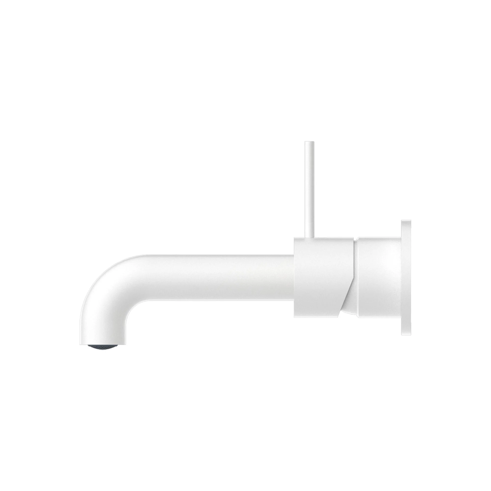 Nero Mecca Wall Basin/Bath Mixer Separate Back Plate Handle Up - White Matte - Image 2