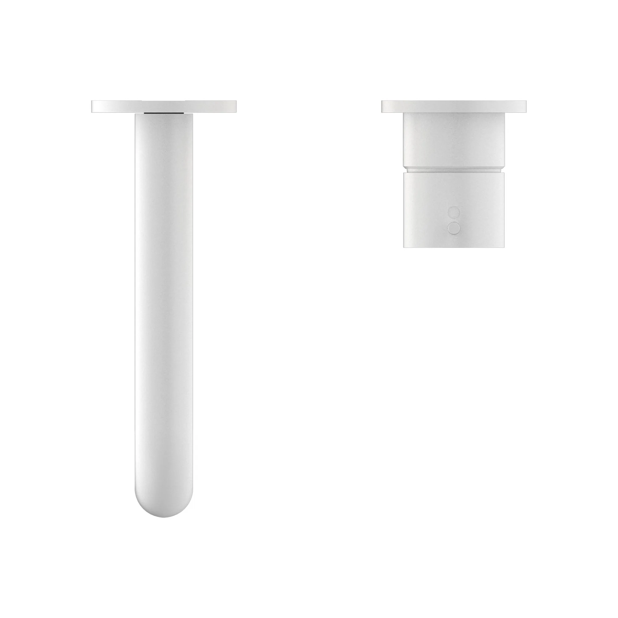 Nero Mecca Wall Basin/Bath Mixer Separate Back Plate Handle Up - White Matte - Image 4