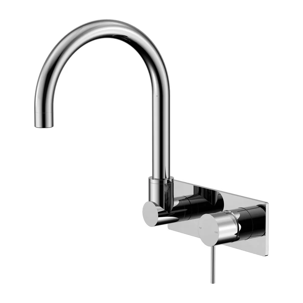 Nero Mecca Wall Basin/Bath Mixer Swivel Spout - Chrome