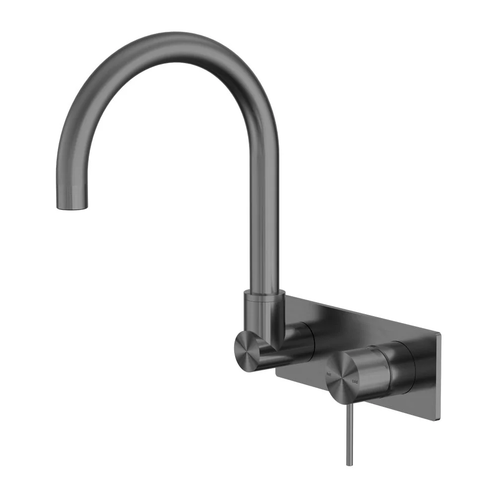 Nero Mecca Wall Basin/Bath Mixer Swivel Spout - Gun Metal