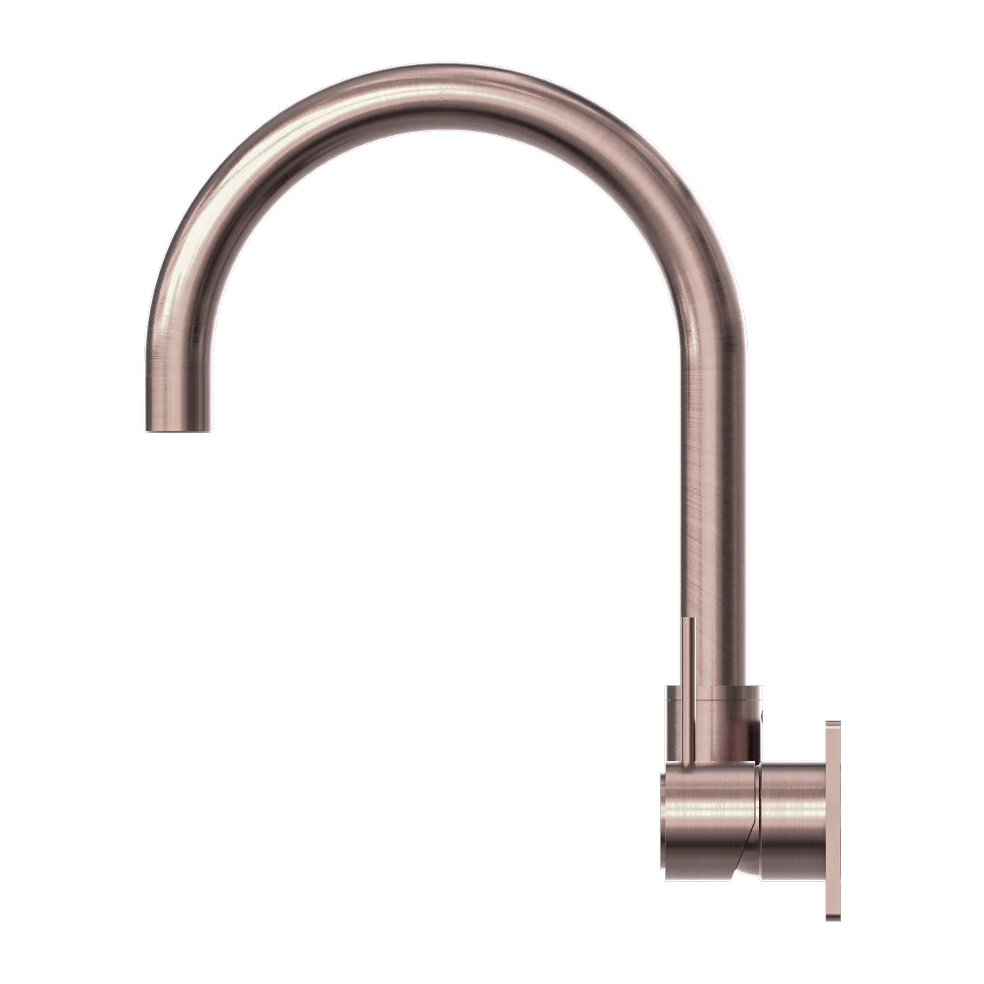 Nero Mecca Wall Basin/Bath Mixer Swivel Spout Handle Up - Brushed Bronze - Image 3
