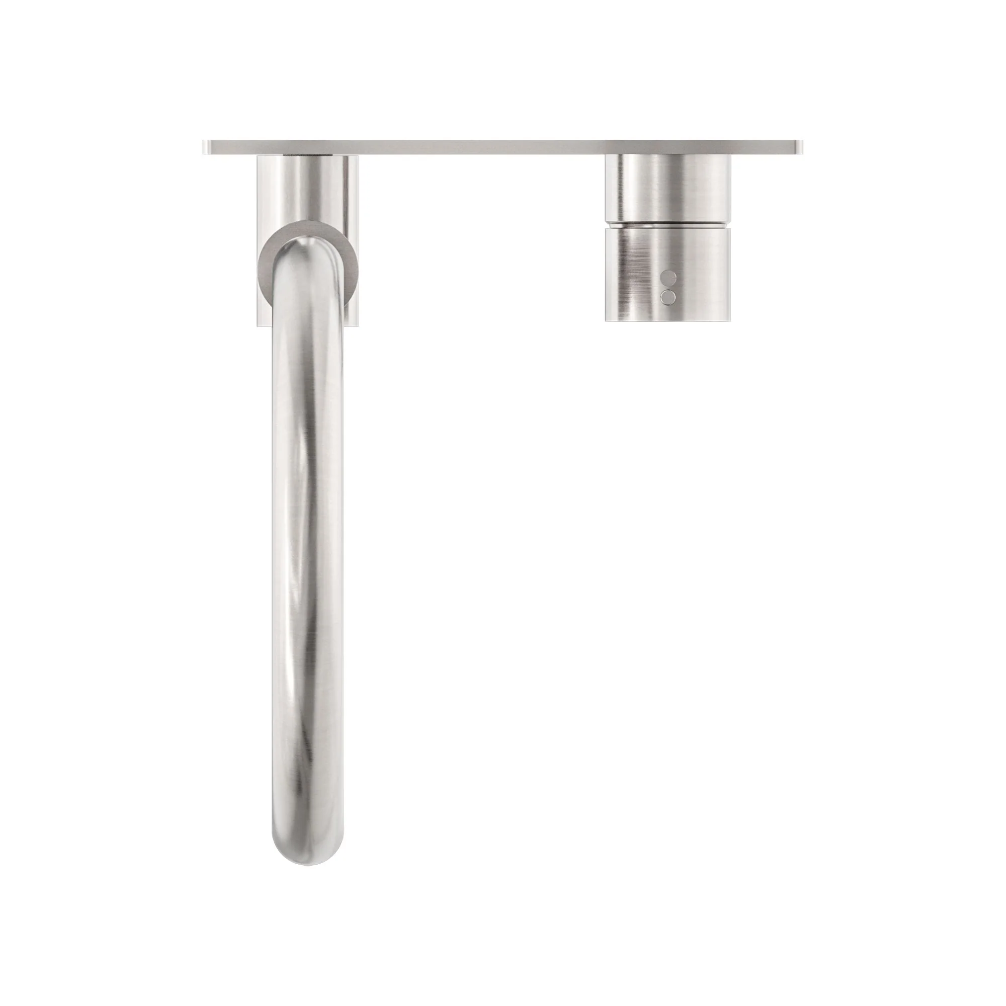 Nero Mecca Wall Basin/Bath Mixer Swivel Spout Handle Up - Brushed Nickel - Image 4