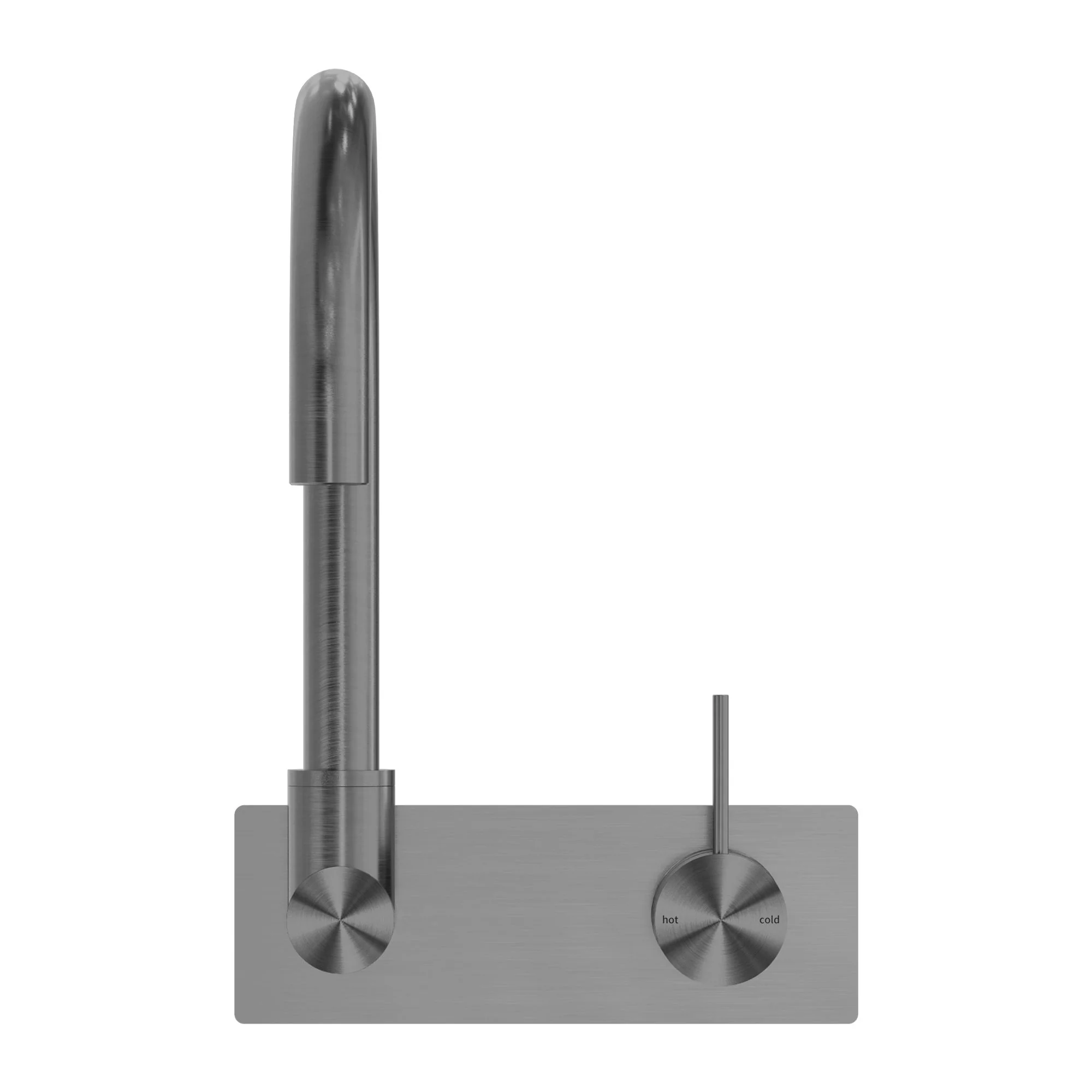 Nero Mecca Wall Basin/Bath Mixer Swivel Spout Handle Up - Gun Metal - Image 2