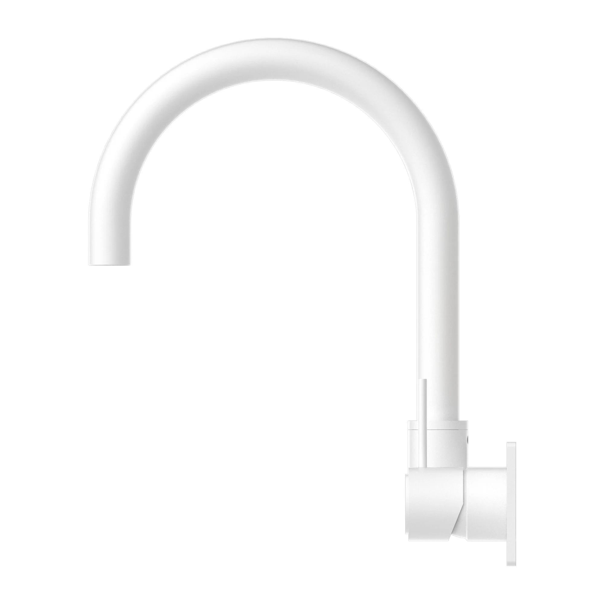Nero Mecca Wall Basin/Bath Mixer Swivel Spout Handle Up - White Matte - Image 3