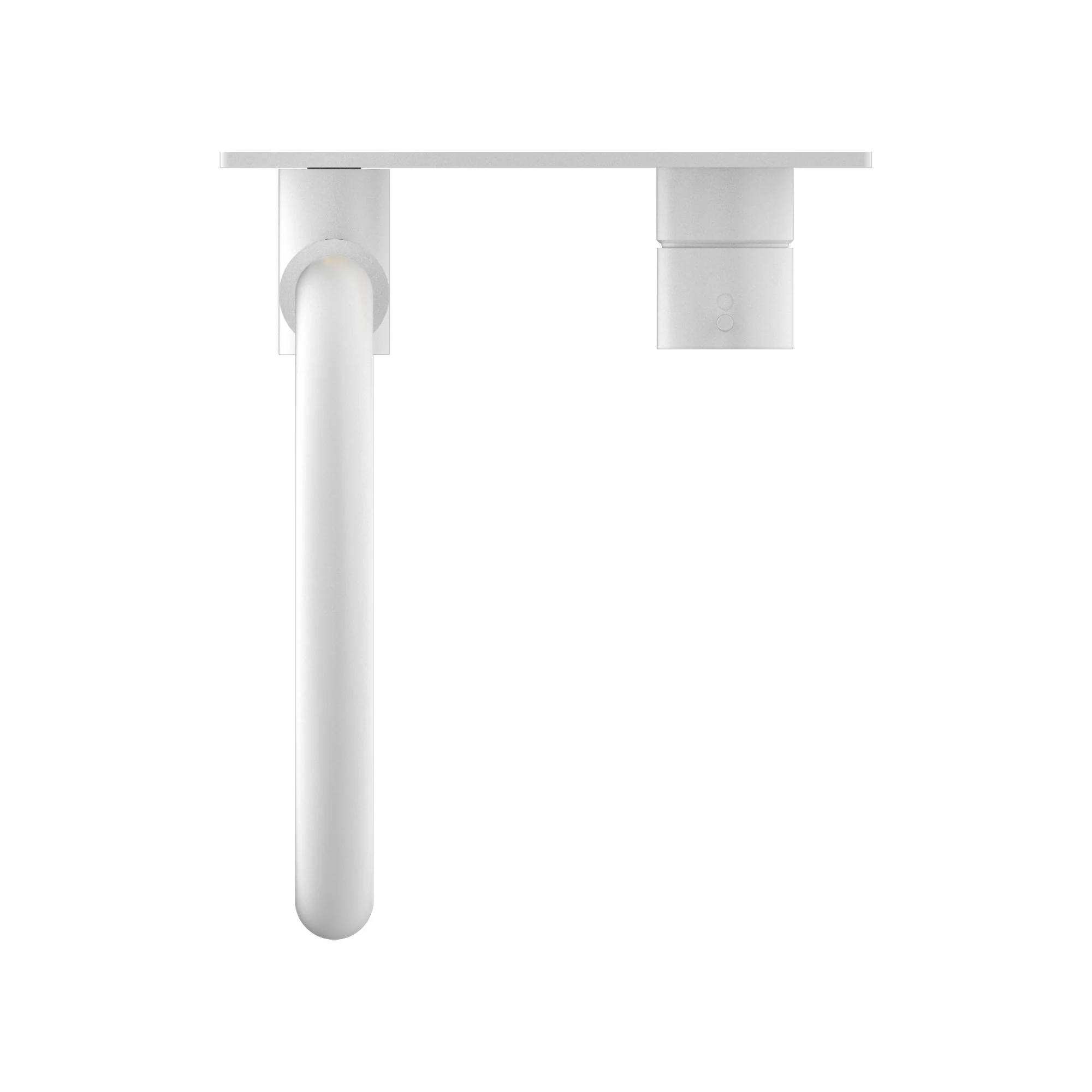 Nero Mecca Wall Basin/Bath Mixer Swivel Spout Handle Up - White Matte - Image 4