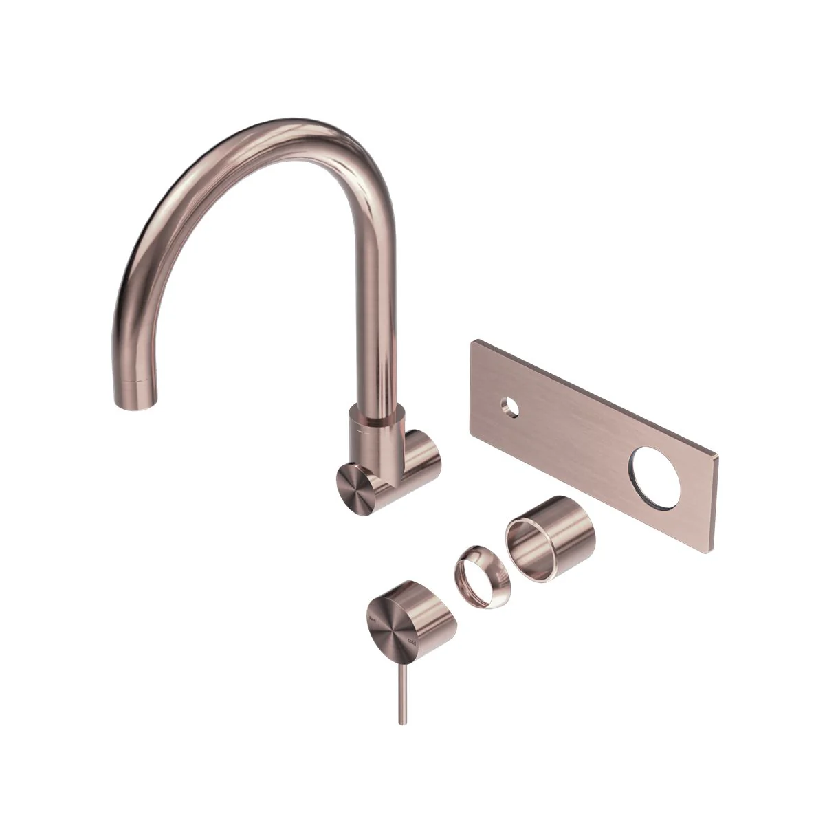Nero Mecca Wall Basin/Bath Mixer Swivel Spout (Trim Kit Only) - Brushed Bronze