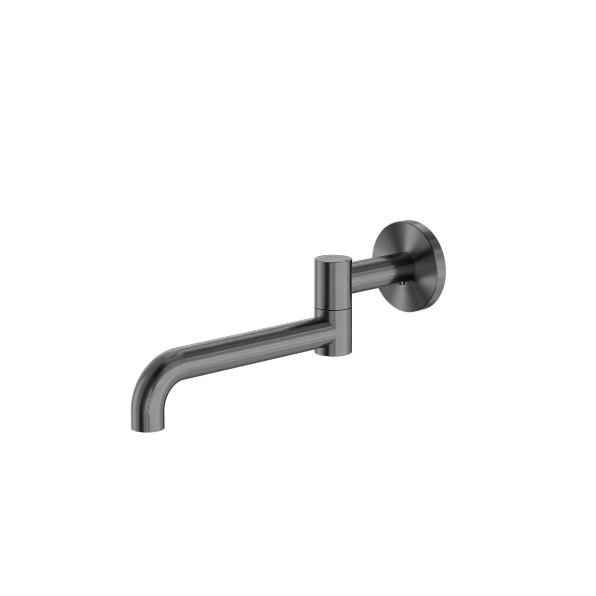 Nero Mecca Wall Mounted Swivel Basin/Bath Spout 225mm - Gun Metal