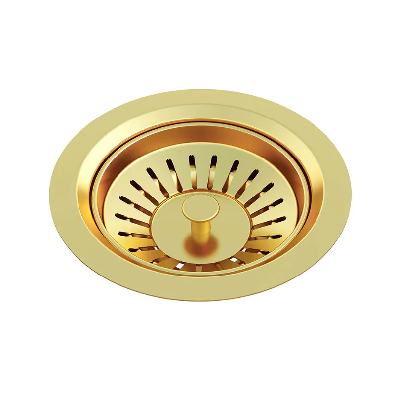 Meir Kitchen Sink Strainer and Waste Plug Basket with Stopper - Tiger Bronze