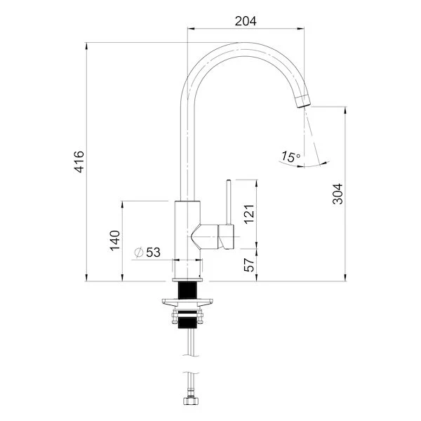 Methven Minimalist MK2 Sink Mixer Gooseneck - Chrome - Image 2