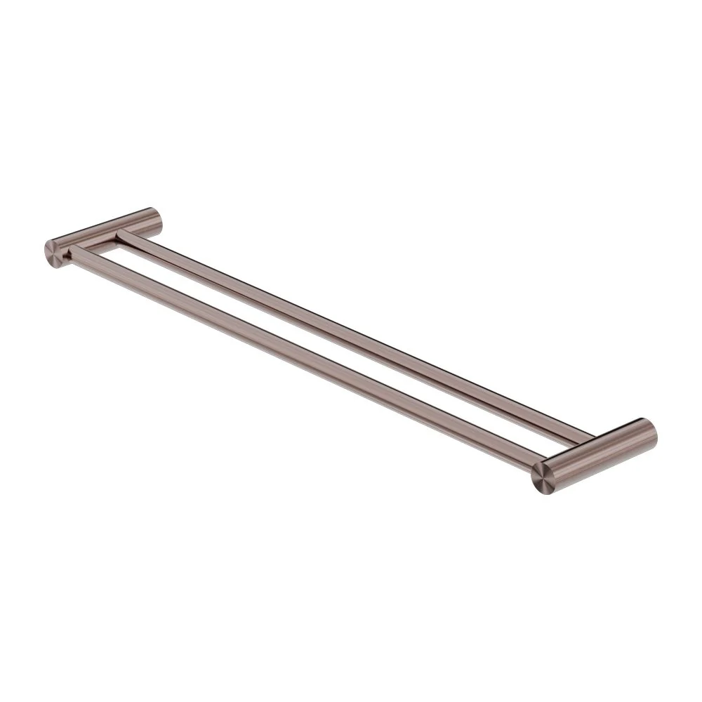 Nero Mecca II Double Towel Rail - Brushed Bronze