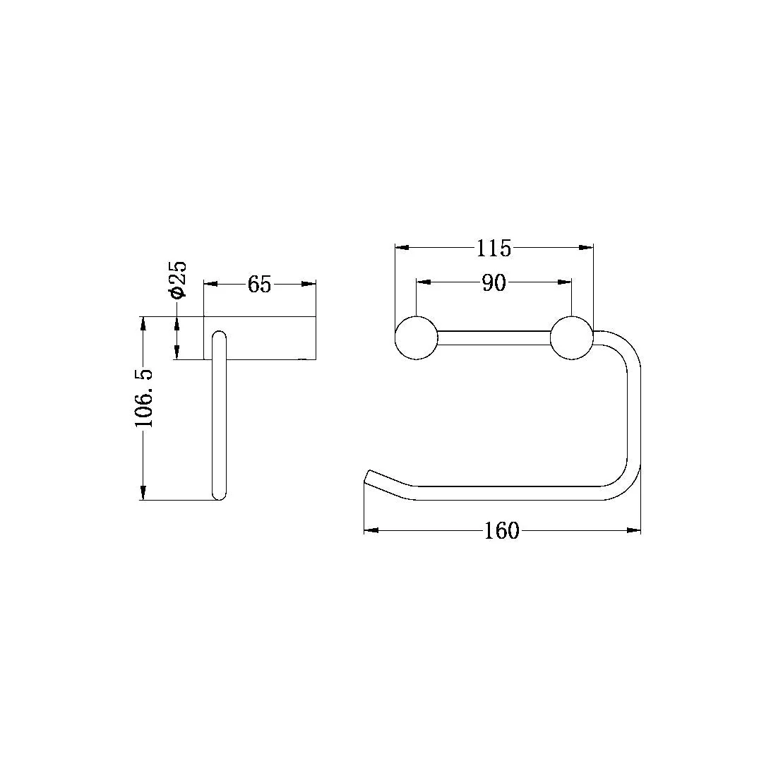 Nero Mecca II Toilet Roll Holder - Brushed Bronze - Image 4