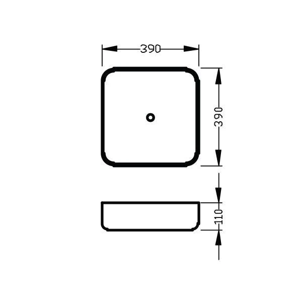 Nood Co Cube Basin Wall Hung - 14 Colours - Image 44