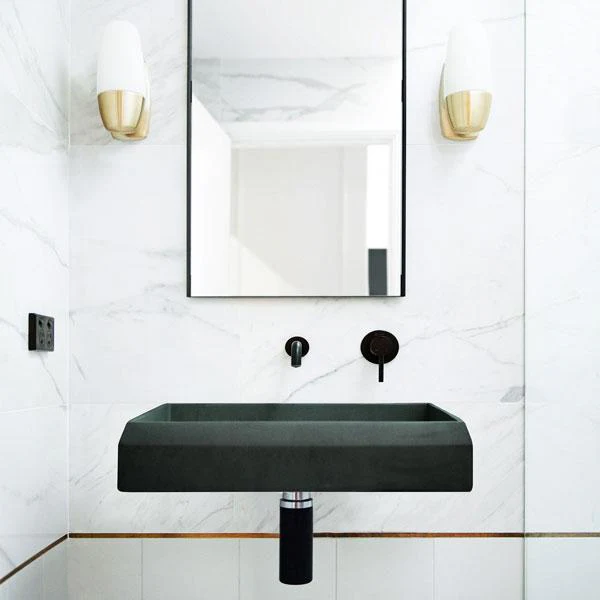 Nood Co Prism Rectangle Basin Wall Hung - 14 Colours - Image 3