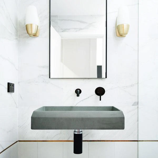 Nood Co Prism Rectangle Basin Wall Hung - 14 Colours - Image 8