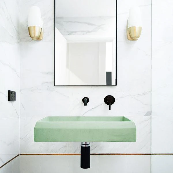 Nood Co Prism Rectangle Basin Wall Hung - 14 Colours - Image 9