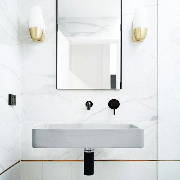 Nood Co Vesl Rectangle Basin Wall Hung - 14 Colours - Image 13