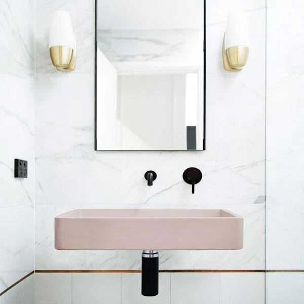 Nood Co Vesl Rectangle Basin Wall Hung - 14 Colours - Image 2
