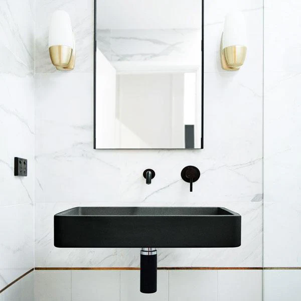 Nood Co Vesl Rectangle Basin Wall Hung - 14 Colours - Image 3
