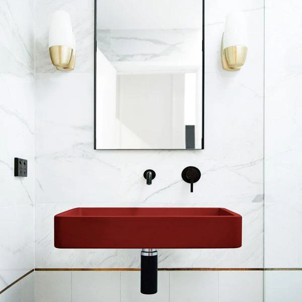 Nood Co Vesl Rectangle Basin Wall Hung - 14 Colours - Image 4