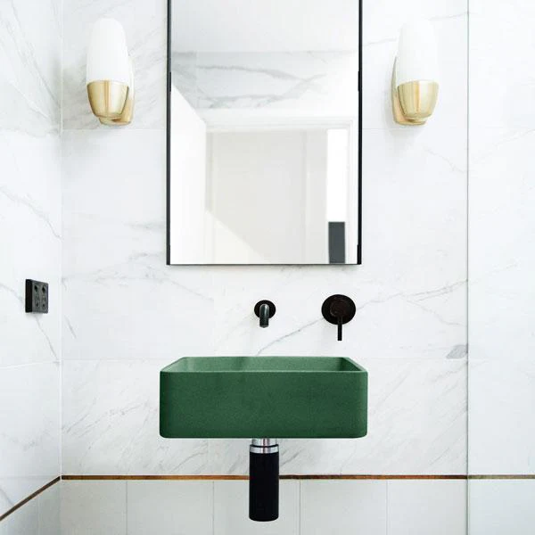 Nood Co Vesl Square Basin Wall Hung - 14 Colours