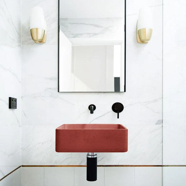 Nood Co Vesl Square Basin Wall Hung - 14 Colours - Image 10