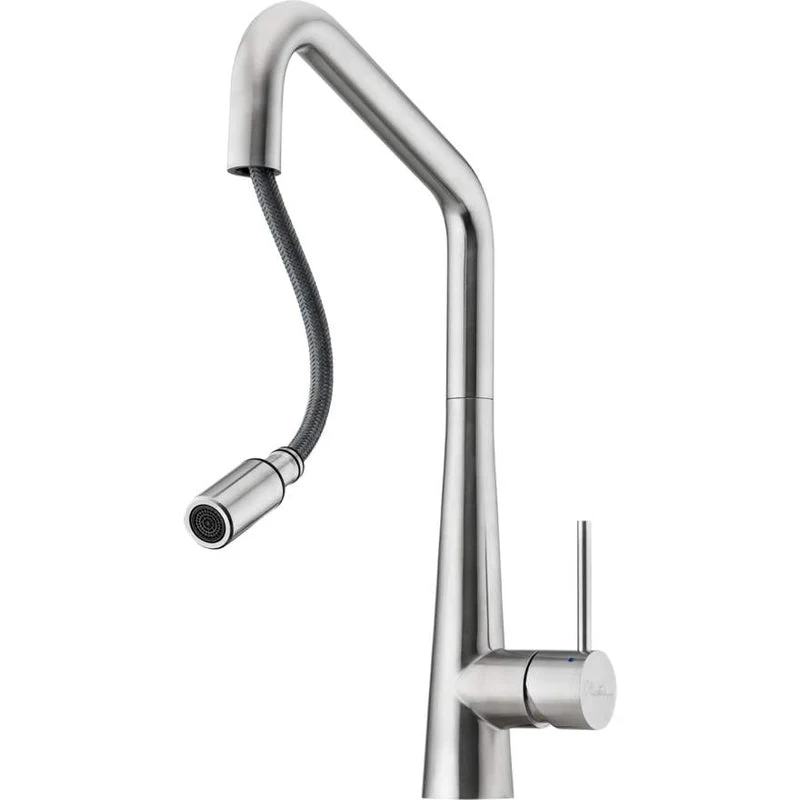Oliveri Essente Stainless Steel Square Goose Neck Pull Out Mixer - Image 3