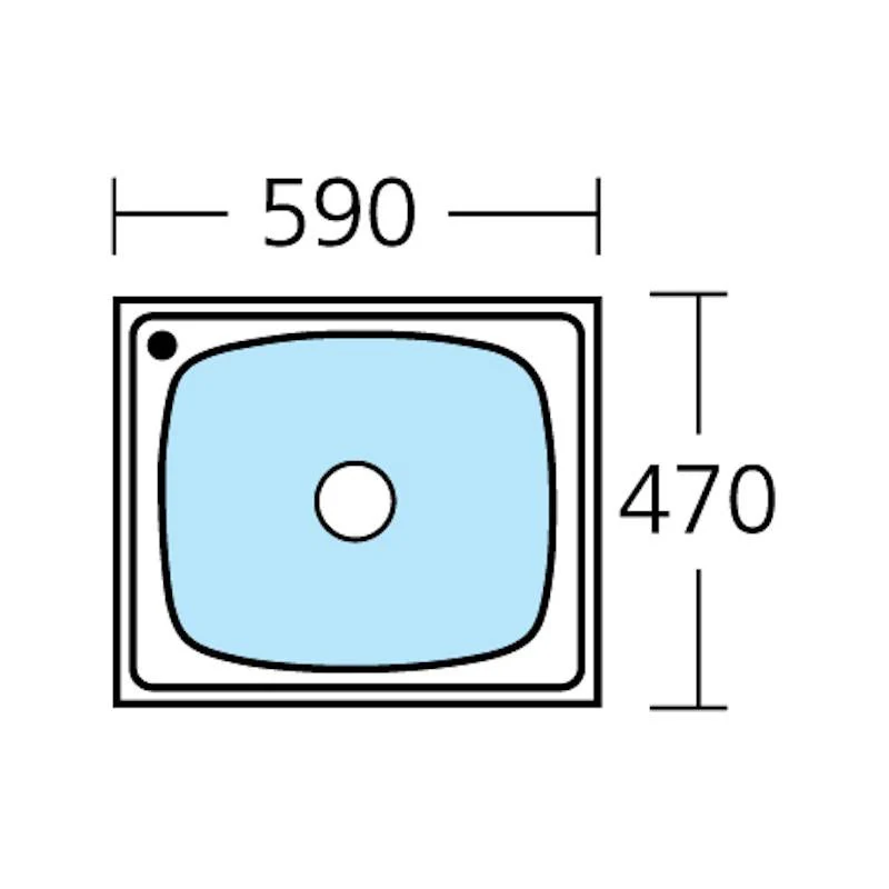 Oliveri Laundry 45L Tub Top Mount Left Taphole - Image 2