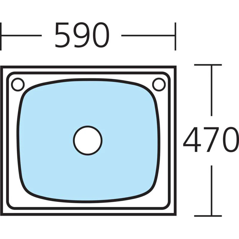 Oliveri Laundry 45L Tub with Rinse Bypass and Overflow - Image 2