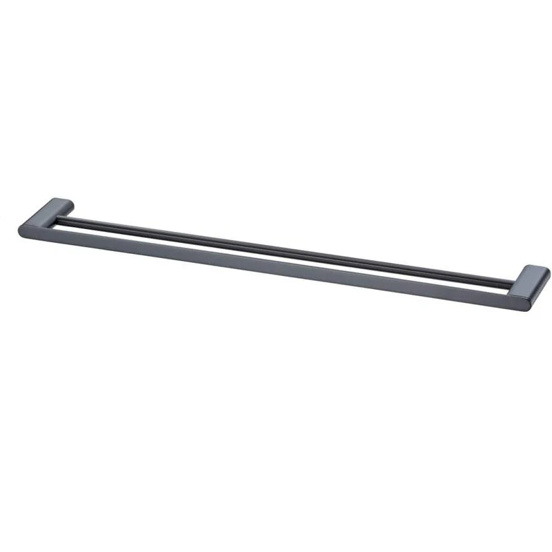 Oliveri Madrid Double Towel Rail 800mm - Black Matte
