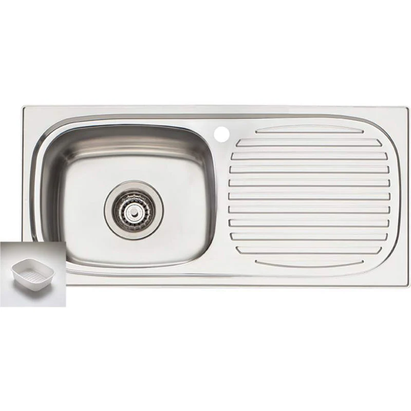 Oliveri Martini Single Bowl Sink With Left Hand Drainer - Image 3