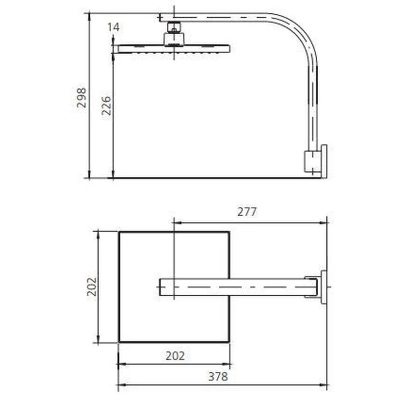 Oliveri Monaco High Rise Shower - Chrome - Image 2
